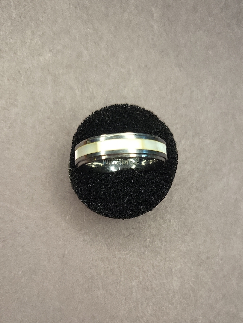 Tungsten Mother of Pearl Ring
